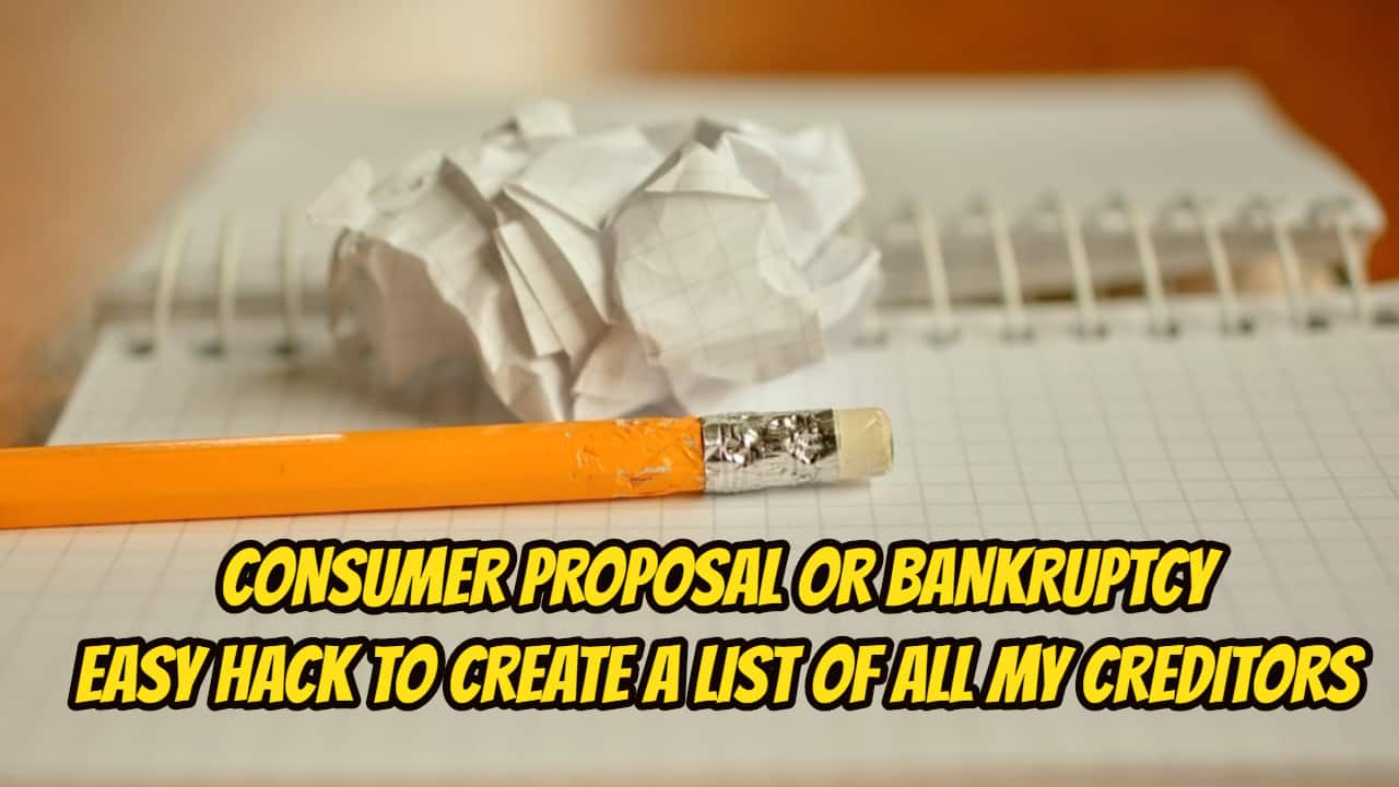 consumer proposal or bankruptcy